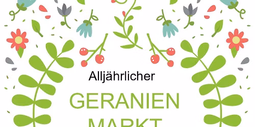 Allj\u00e4hrlicher Geranienmarkt am 1. Mai 2026