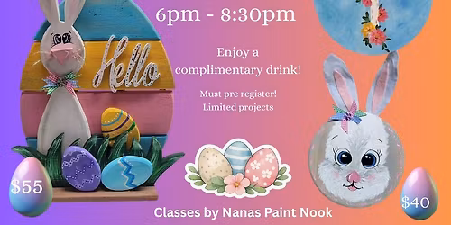 Hippity Hop Paint Event at Island Lake Inn