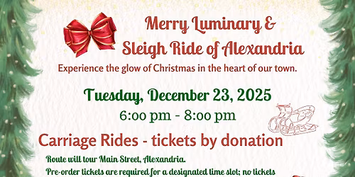 Alexandria Luminary & Sleigh Ride Event