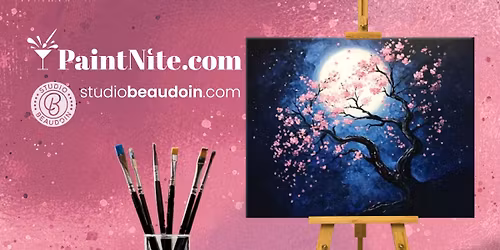 Paint Nite: Blue Moon Cherry Blossom 