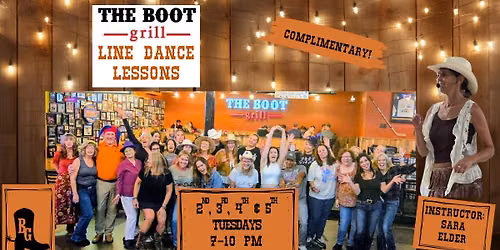 Line Dance Lessons & Open Dance @ The Boot Grill