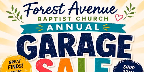 Annual Garage Sale - Forest Avenue Baptist Church