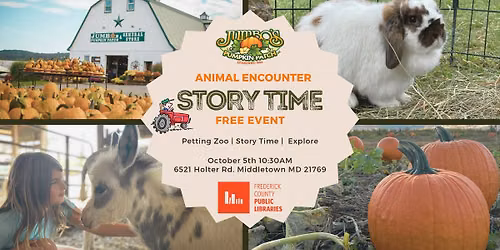 Fall Storytime & Petting Zoo at Jumbo's Pumpkin Patch Farm - Free Event