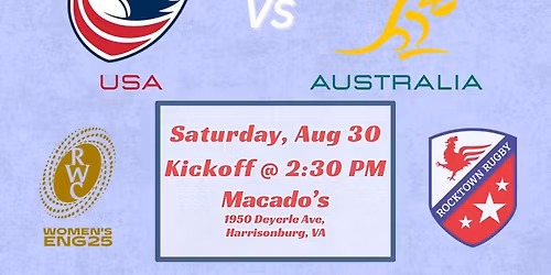 Women's Rugby World Cup Watch Party - USA v Aus