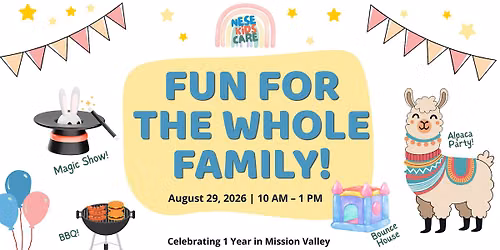 Nese Kids Care's 1-Year Anniversary Celebration! Free Family Fun!