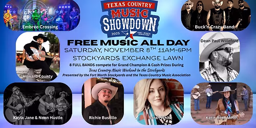2025 Texas Country Music Showdown - Texas Country Music Weekend in the Stockyards!