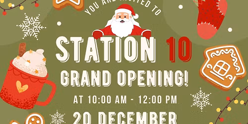 Station 10 Grand Opening with Santa