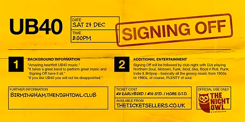 Signing Off (Tribute to UB40)