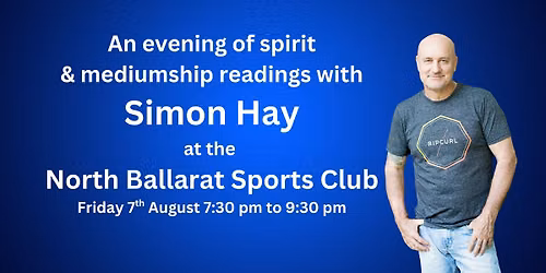 Aussie medium Simon Hay at the North Ballarat Sports Club