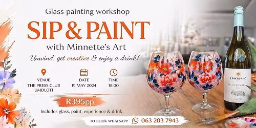 Sip & Paint -Glass Painting Workshop - 