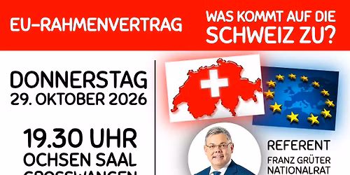EU-Rahmenvertrag - Was kommt auf die Schweiz zu?