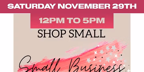 Small Business Saturday Pop Up