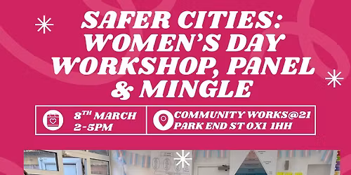 Safer cities: panel, workshop and mingle \ud83e\udd42