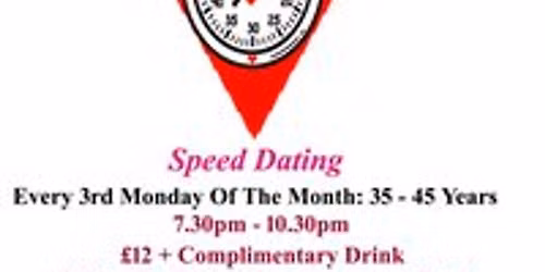 Speed Dating 35 - 45 years Mondays