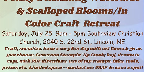 Summertime Craft Retreat starring Relaxing Waterside & Scalloped Blooms In Colors