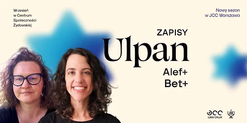 Zapisy na Ulpan Alef+ i Bet+ \u2013 kursy hebrajskiego w JCC Warszawa!
