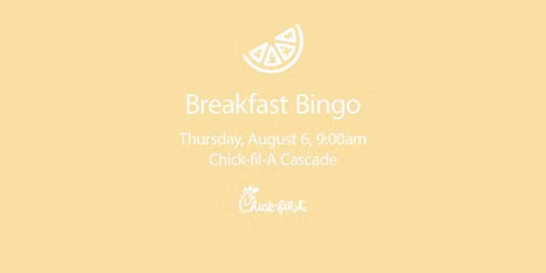 Breakfast Bingo (Theme: Lemonade Days)