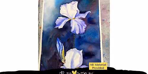 Elegant Irises Watercolour with Paint Ur Art Out at Glendale Community