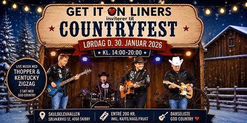 Countryfest med livemusik, Thopper og Kentucky Zigzag Band