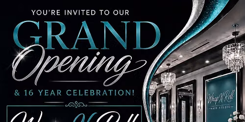 Wrap N Roll Hair Studio RE-Grand Opening!