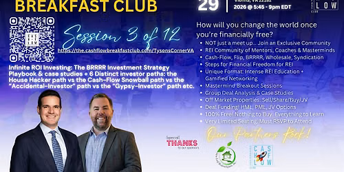 The Cash-Flow Breakfast Club - REI Education \/Networking Event \u2013 Tysons, VA