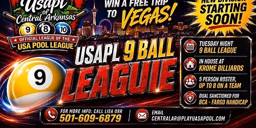 NEW 9 BALL DIVISION - TUESDAYS AT KROME
