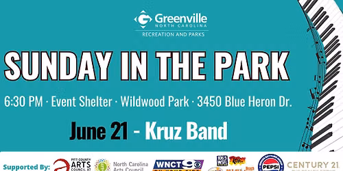 2026 Sunday in the Park - June 21 - Kruz Band