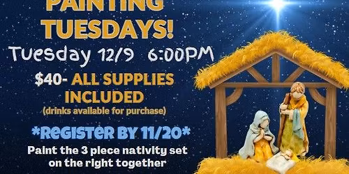 Painting Tuesday: Nativity Set Christmas Edition