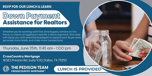 The Pedison Team Presents - Down Payment Assistance