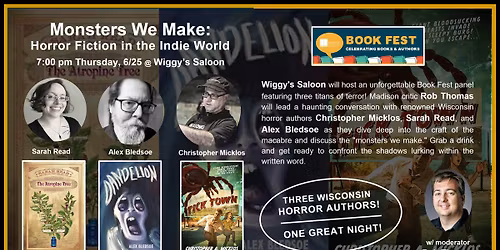Monsters We Make: Book Fest Horror Author Panel