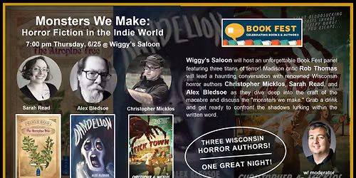 Monsters We Make: Book Fest Horror Author Panel