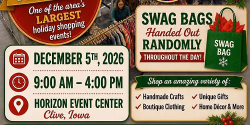 Clive's Holiday Craft, Vendors, Boutiques and More Shopping Event