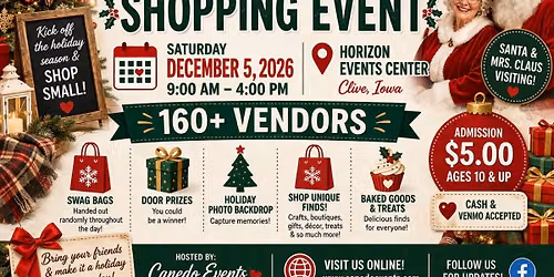 Clive's Holiday Craft, Vendors, Boutiques and More Shopping Event