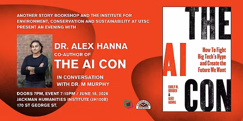 Dr. Alex Hanna, author of THE AI CON (with Dr. M Murphy)