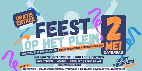 Feest op het plein 2 mei 2026