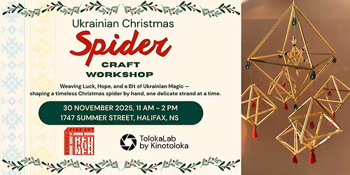 Ukrainian Christmas Spider Crafting Workshop