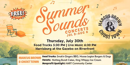 Jul 30 Summer Sounds: Marcus Brown & Ghost Town