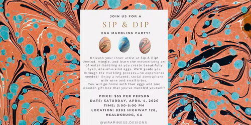 Sip & Dip Egg Marbling Party