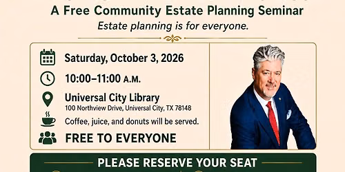 Community Estate Planning Seminar