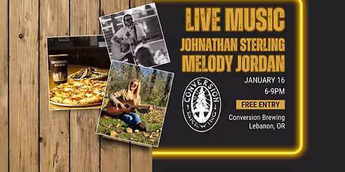 Live Music - Melody Jordan + Johnathan Sterling at Conversion Brewing
