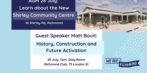 AGM Meeting 28 July--Everyone Welcome!