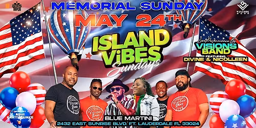 Islandvibes Memorial Sunday with Visions Band at Blue Mattini Ftl
