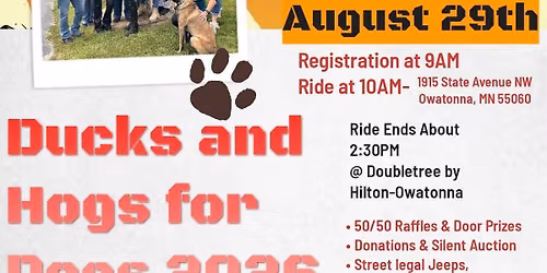 Ducks and Hogs for Dogs 2026