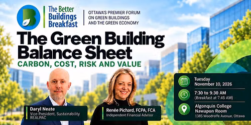 The Green Building Balance Sheet \u2013 Carbon, Cost, Risk and Value.
