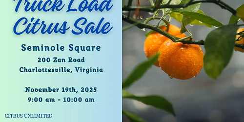 Citrus Sale - Coming to Charlottesville, VA from 9:00 - 10:00 am at Seminole Square Mall