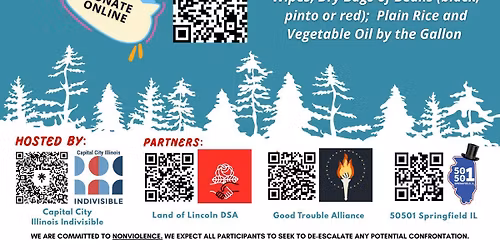 Holiday Cheer No ICE Here Rally & Food Drive