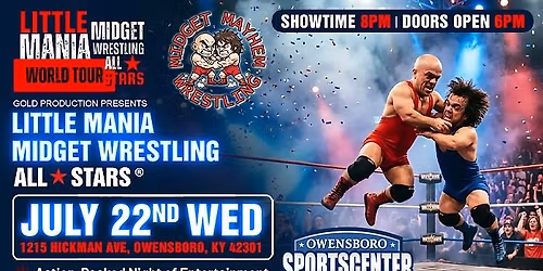 Owensboro, KY - Little Mania Midget Wrestling @ Owensboro Sports Center
