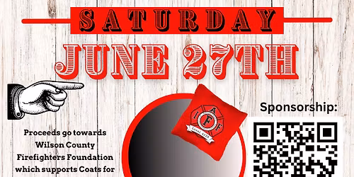 2026 Wilson County Firefighters Charity Corn Hole Tournament 