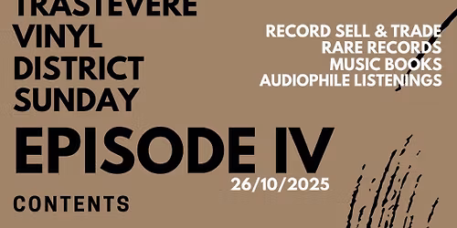 Trastevere Vinyl District Sunday Episode 4