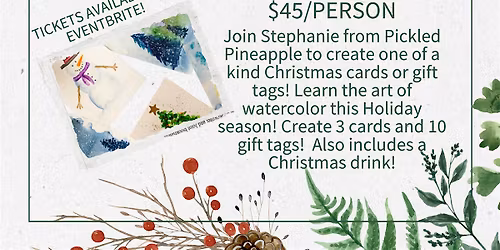 Christmas Watercolor Workshop at The Backyard